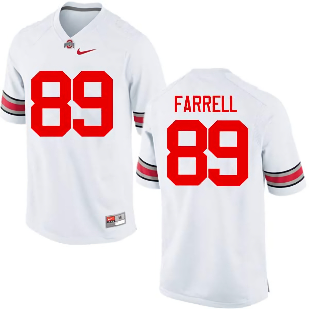 Luke Farrell Ohio State Buckeyes Men's NCAA #89 Nike White College Stitched Football Jersey YYH4356GQ